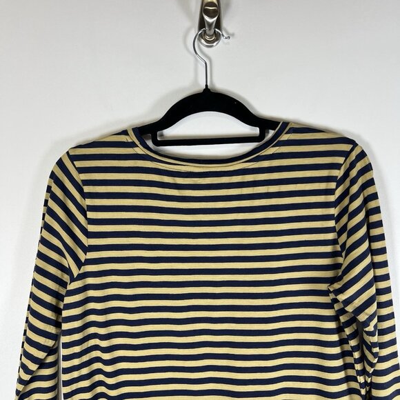 Toad&Co Windmere Sand Beach Stripe Organic Cotton Tencel Long Sleeve Dress Small - Picture 9 of 10